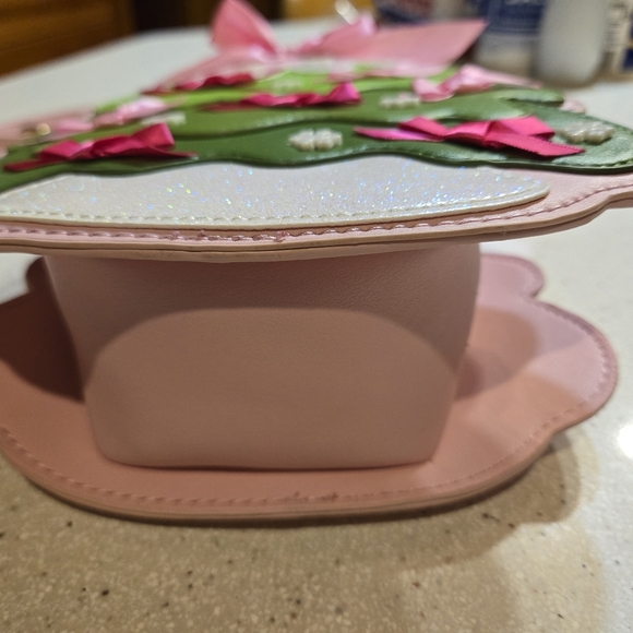 Womens Betsey Johnson Kitsch Christmas Tree Crossbody Pink Green Cute Trending - Picture 9 of 10